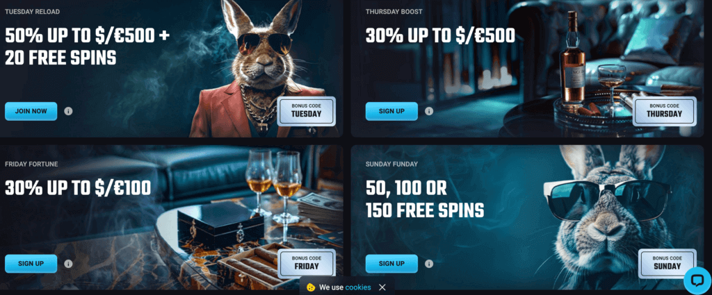مكافآت اعادة الإيداع من كازينو playmojo في الإمارت
