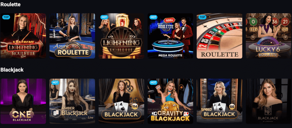 ألعاب اللايف كازينو في PlayMojo في الإمارات