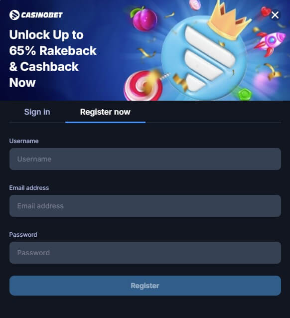 كيفية التسجيل في كازينو CasinoBet