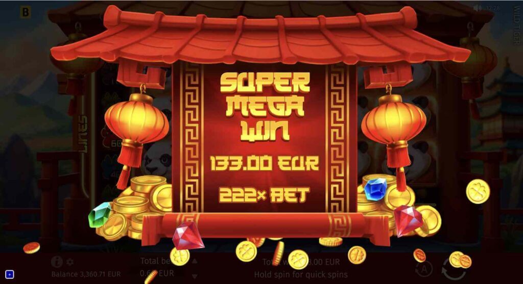 مراجعة لعبة wild tiger من شركة Bgaming للاعبين من الإمارات اختيار خطوط الدفع