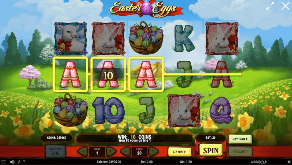 Play'n Go كازينو الإمارات مراجعة شركة Easter Eggs: اصطد بعض البيض الملون واربح جوائز رائعة