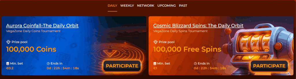 عروض وبطولات VegaZone