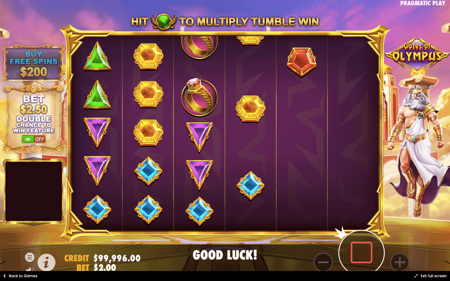 Gates of Olympus Slot Tumble Win Feature - Emirates Casino Slot Review