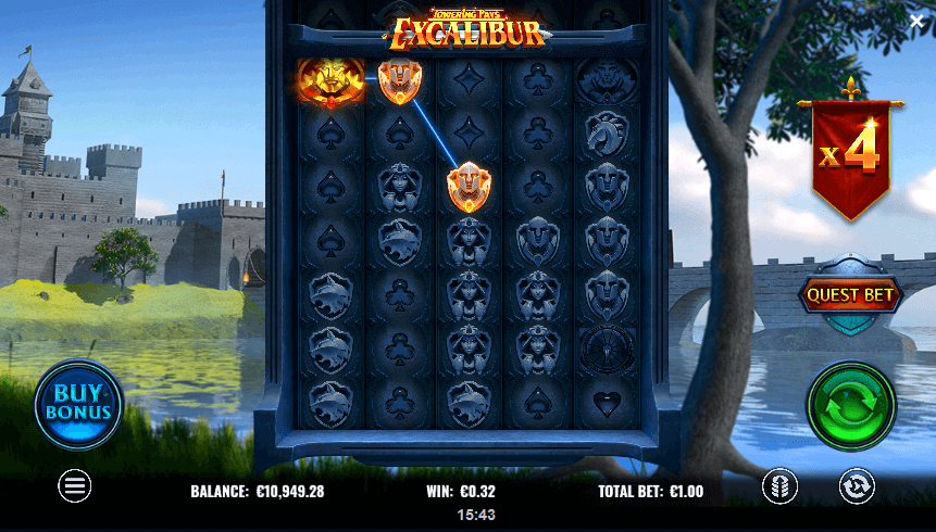 Towering Pays Excalibur Multipliers - Emirates Casino Slot Review