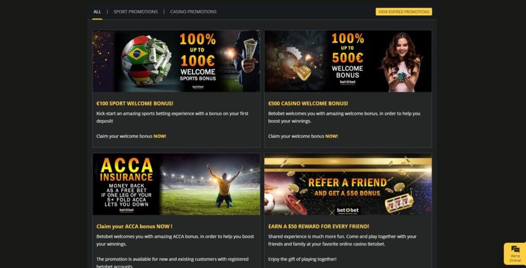 Bet O Bet Welcome Bonuses - UAE Casino Review - Emirates Casino Review