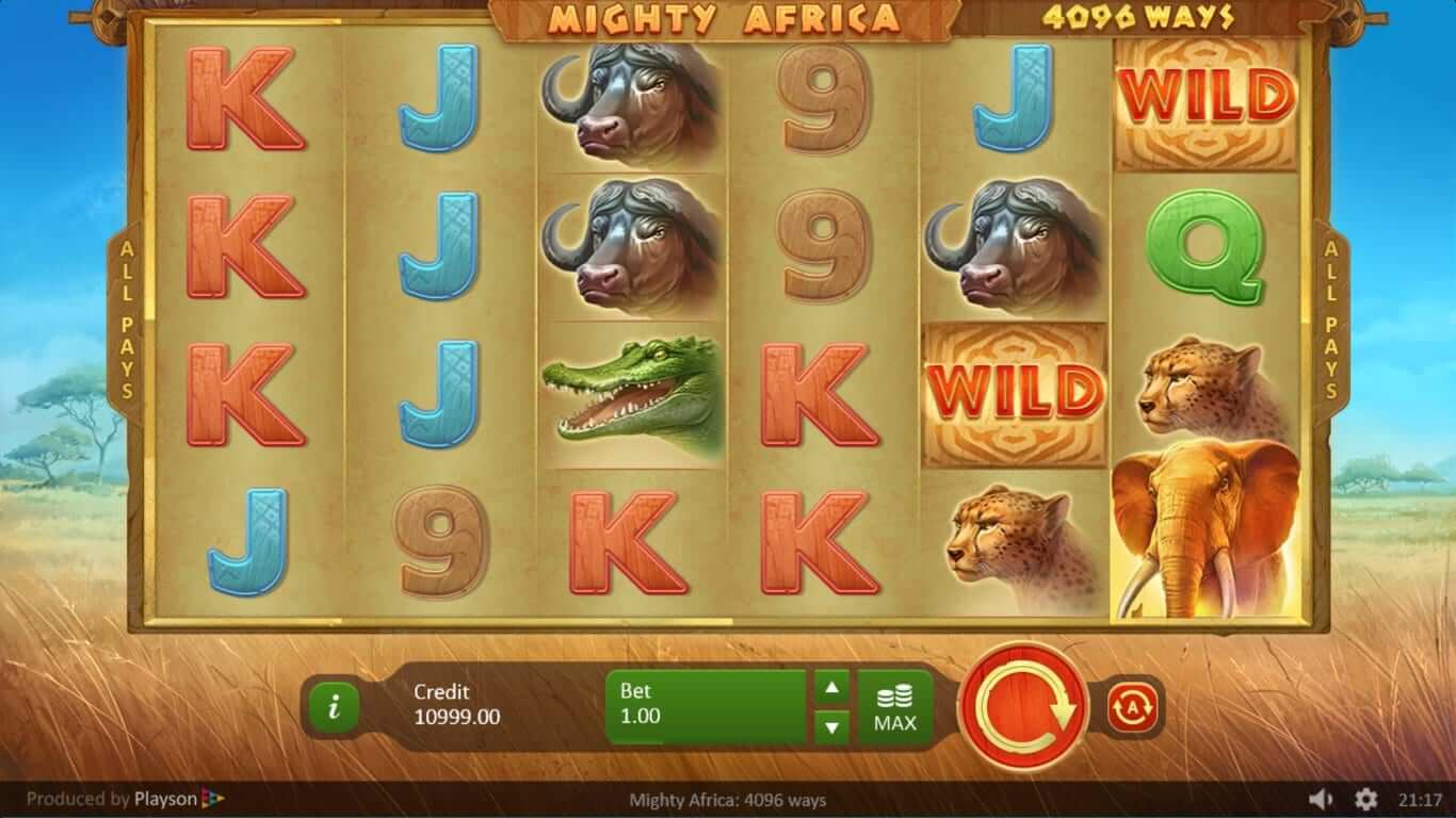 Mighty Africa 4096 Ways Playson Provider Review - UAE Casinos - Emirates Casino 