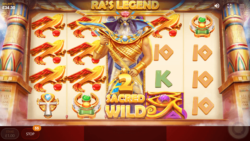 Ra's Legend Sacred Wild - Emirates Casino Slot Review