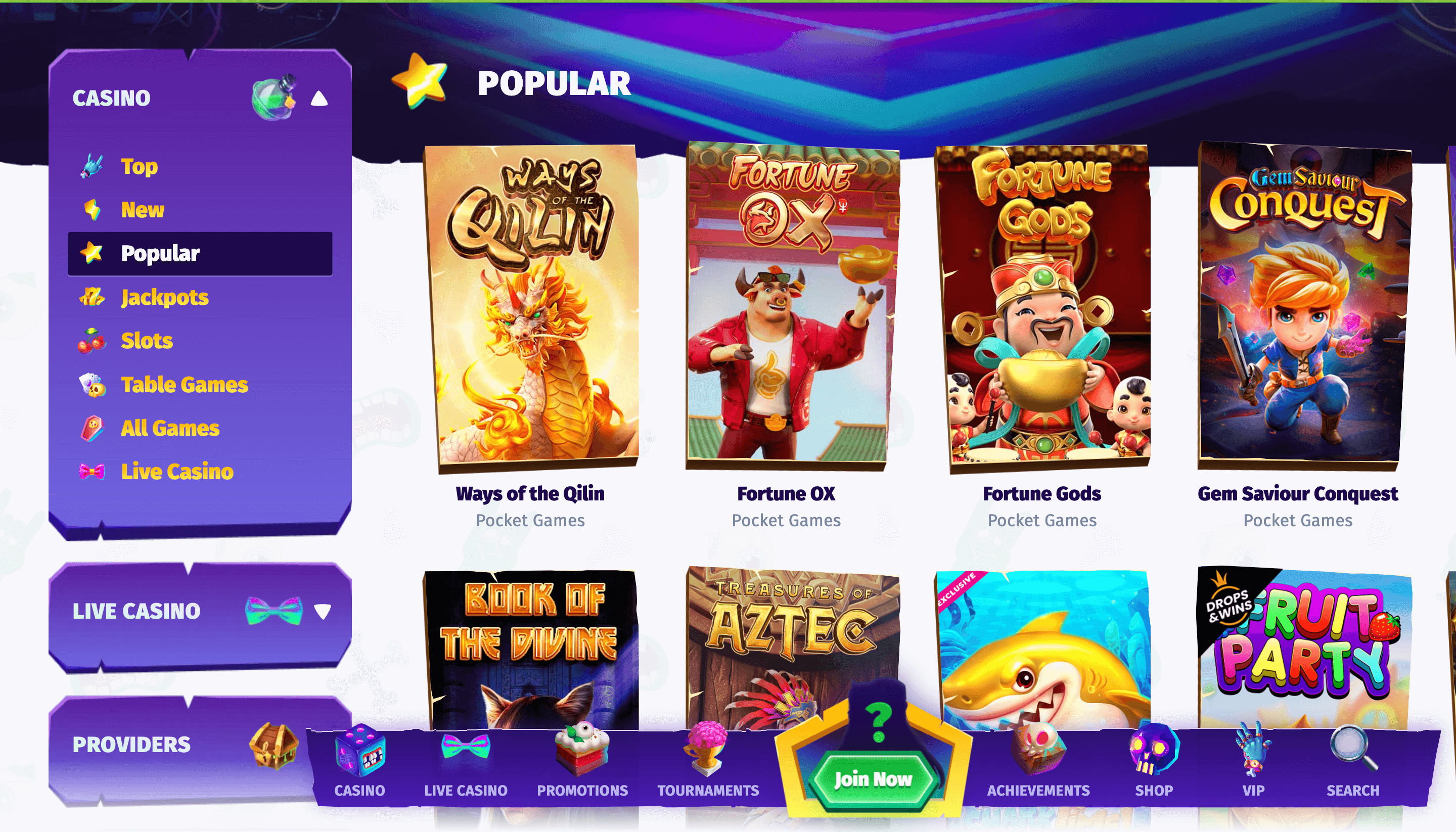 Casombie Casino Games