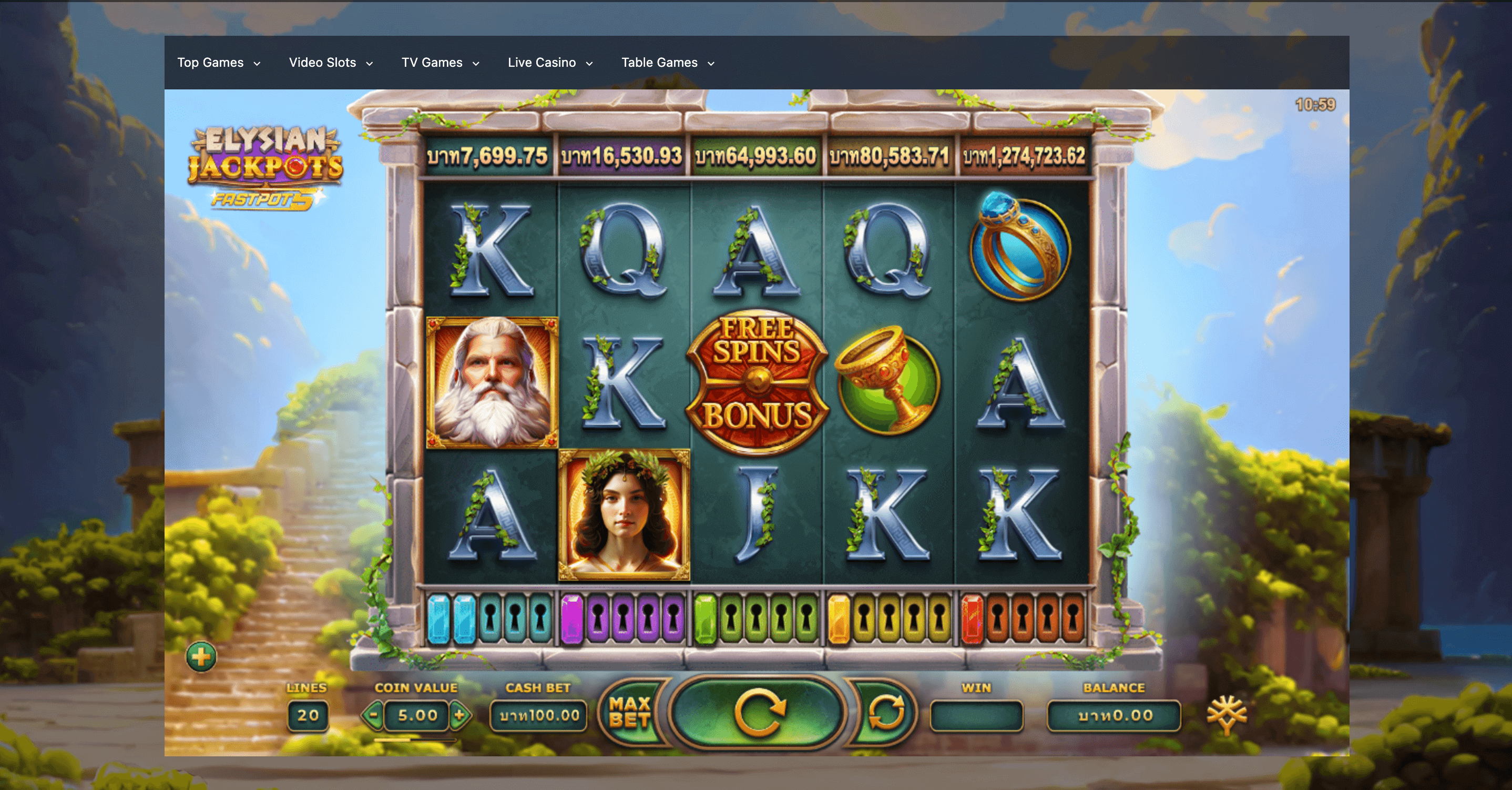 Elysian Jackpots Gameplay - Emirates Casino Slot Review