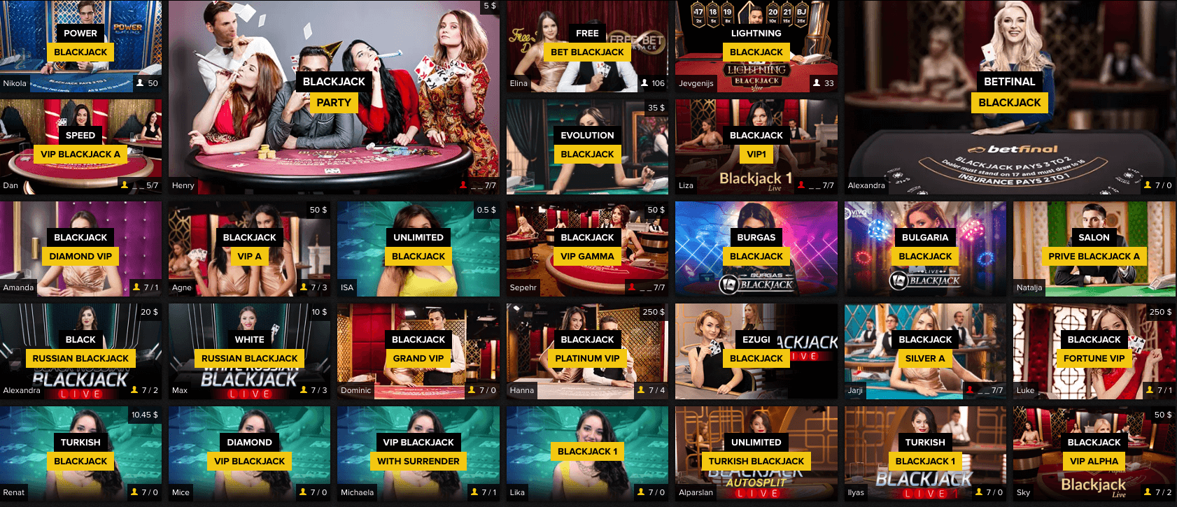 Live Blackjack games at Betfinal UAE - Emirates Casino Blackjack Guide