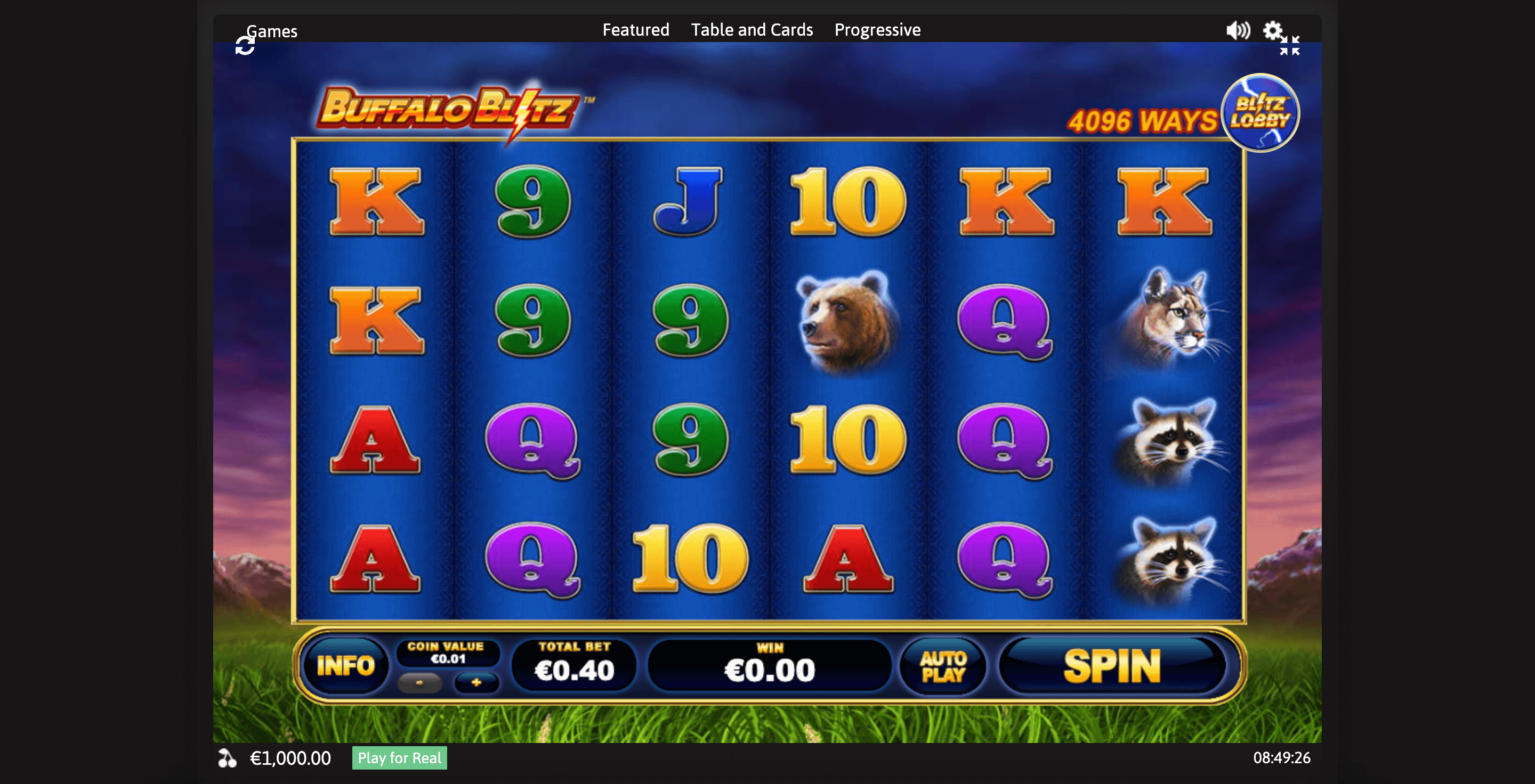 Buffalo Blitz Graphics - Emirates Casino Slot Review