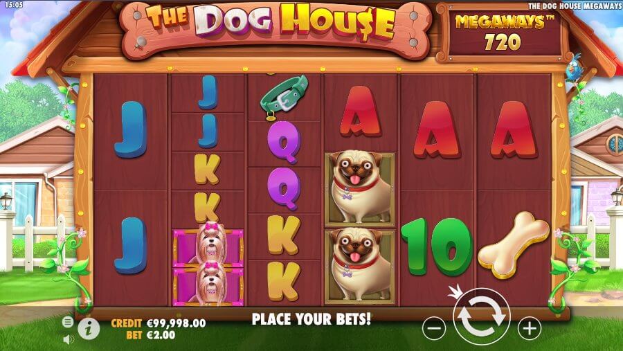 The Dog House Megaways Graphics - Emirates Casino Slot Review