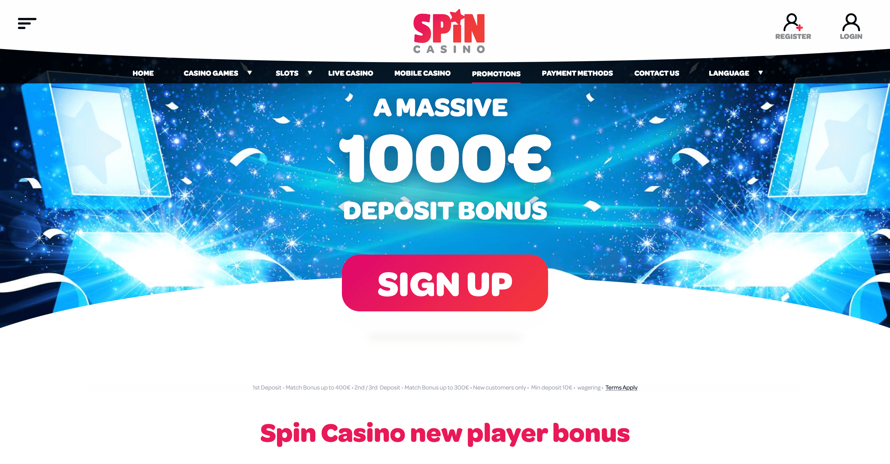 Spin Casino Welcome Bonus - Emirates Casino Casino Review