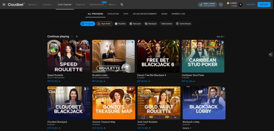 Cloudbet Casino Live Casino - Emirates Casino Review - UAE Casino Review 