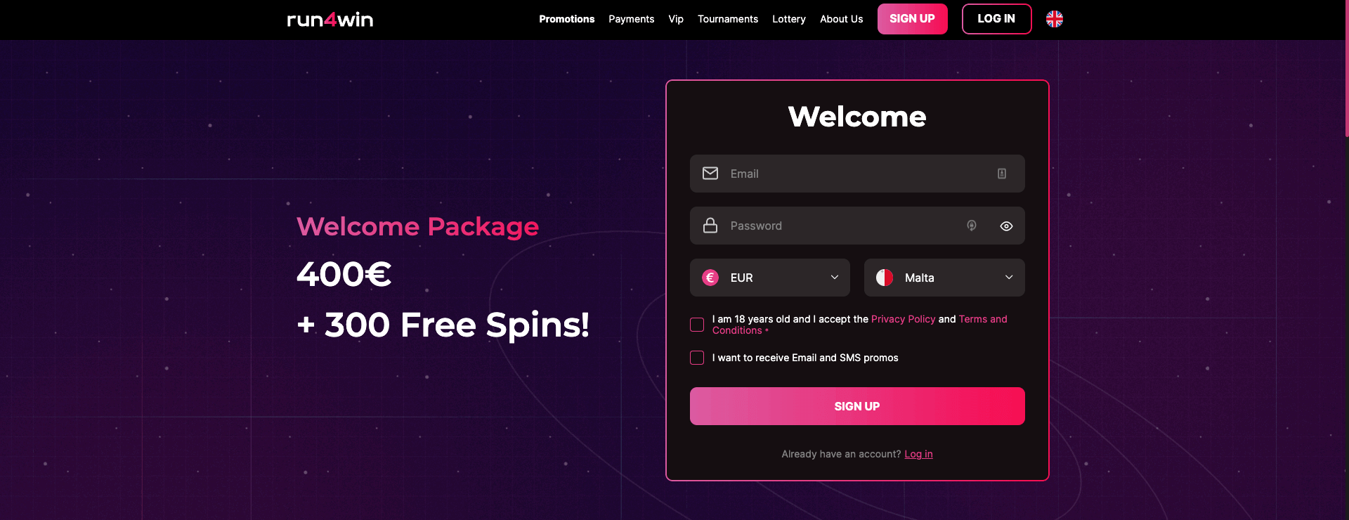Run4WinCasino Homepage - Emirates Casino Casino Review
