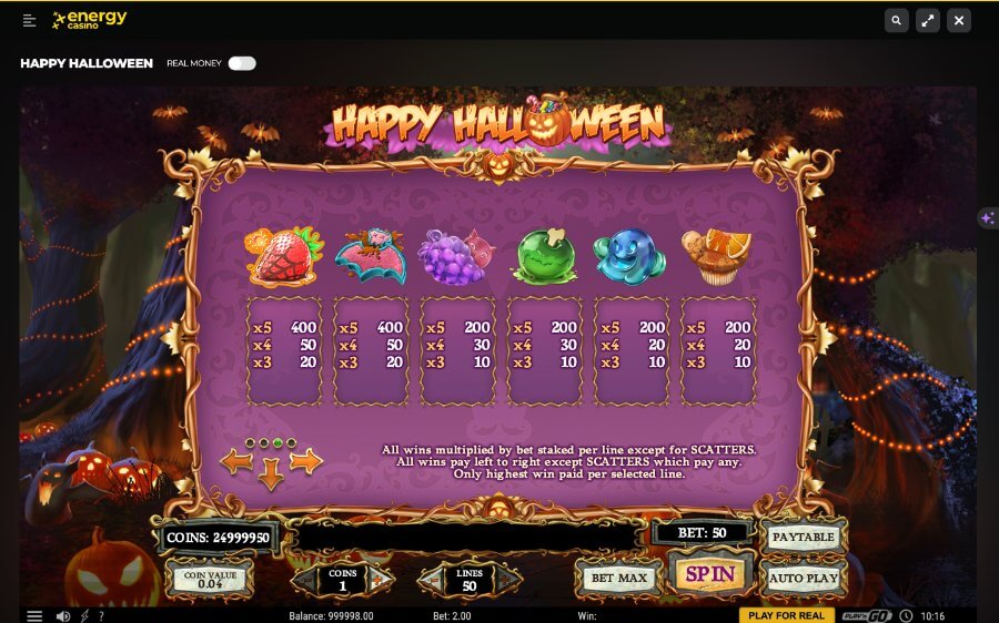 Happy Halloween Slot Review - Slot Lowest - Paying Symbols Happy Halloween - Emirates Casino Slot Review 