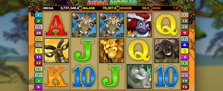 Mega Moolah Symbols - Emirates Casino Slot Review