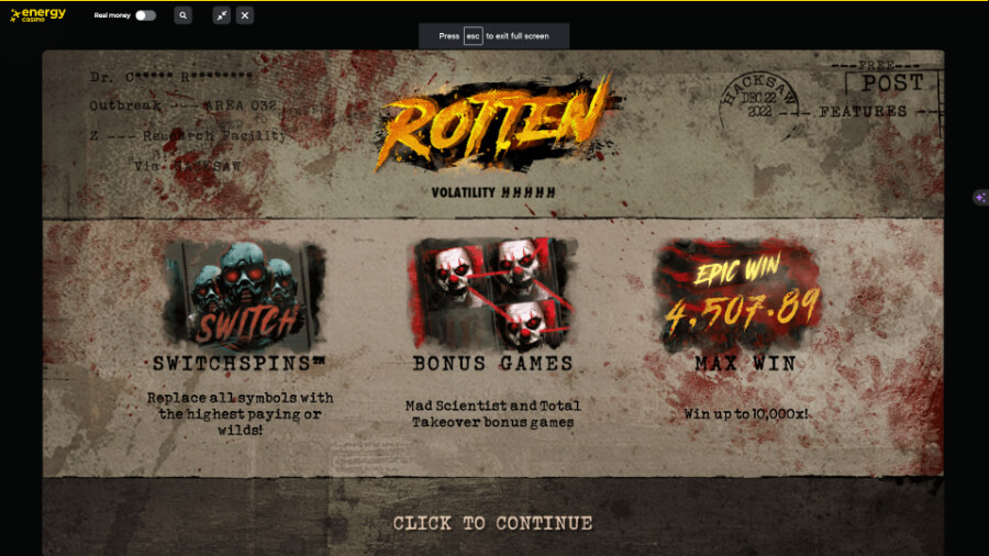 Rotten Slot Hacksaw Gaming Trailer - Emirates Casino Slot Review