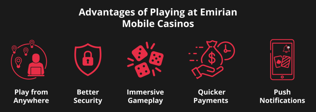UAE Mobile Casinos - Emirates Mobile Casino - Mobile Advantages Pros 