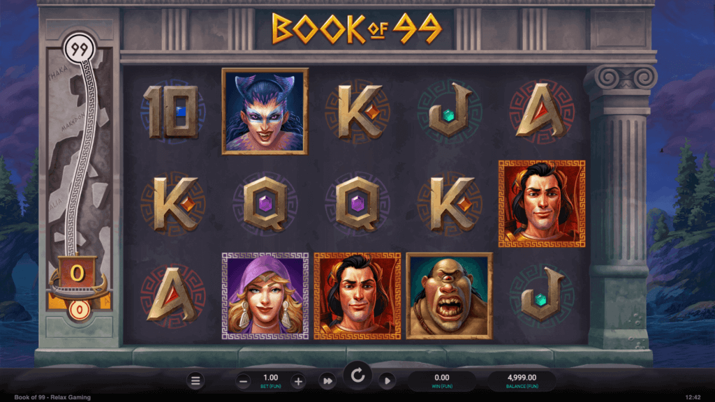 Book of 99 Slot Graphics - Emirates Casino Slot Review