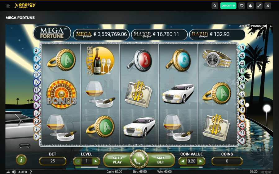 Mega Fortune Gameplay - Emirates Casino Slot Review