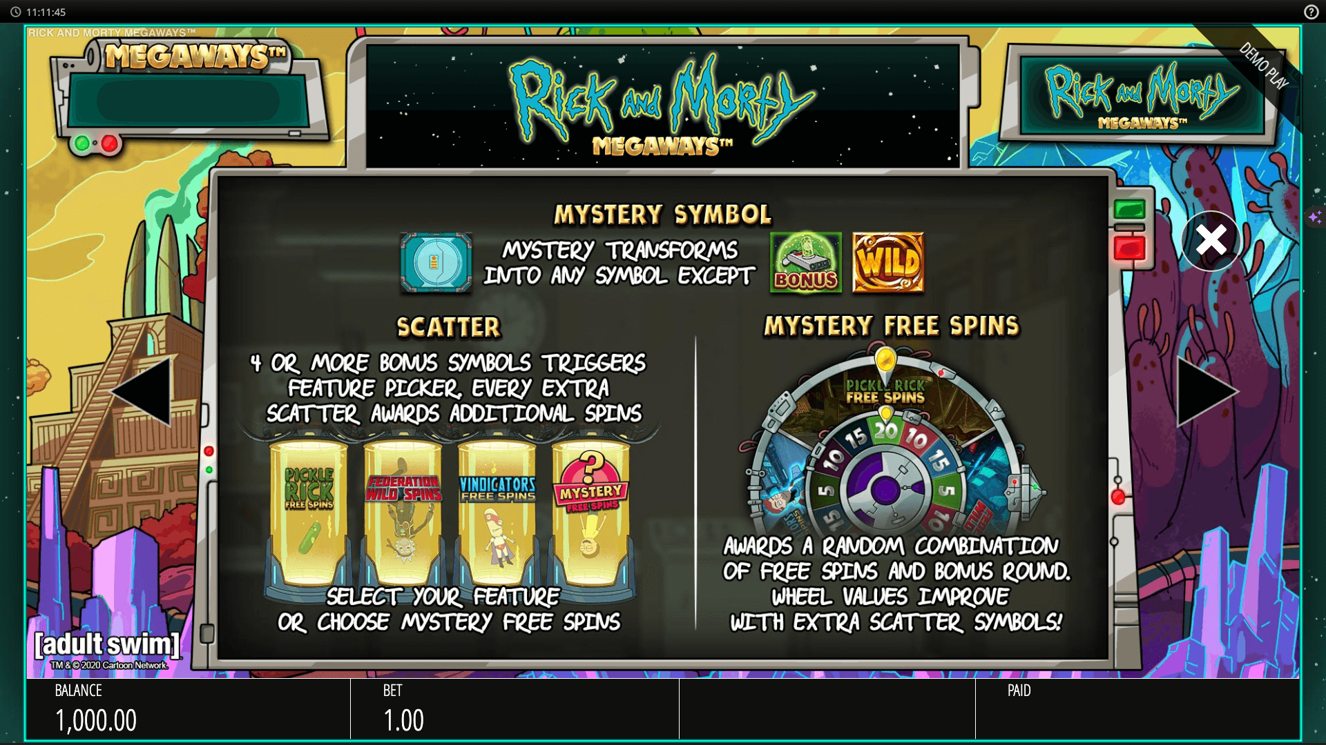 Rick and Morty slot Mystery Symbol - UAE Slot - emirates Casino Slot Review 