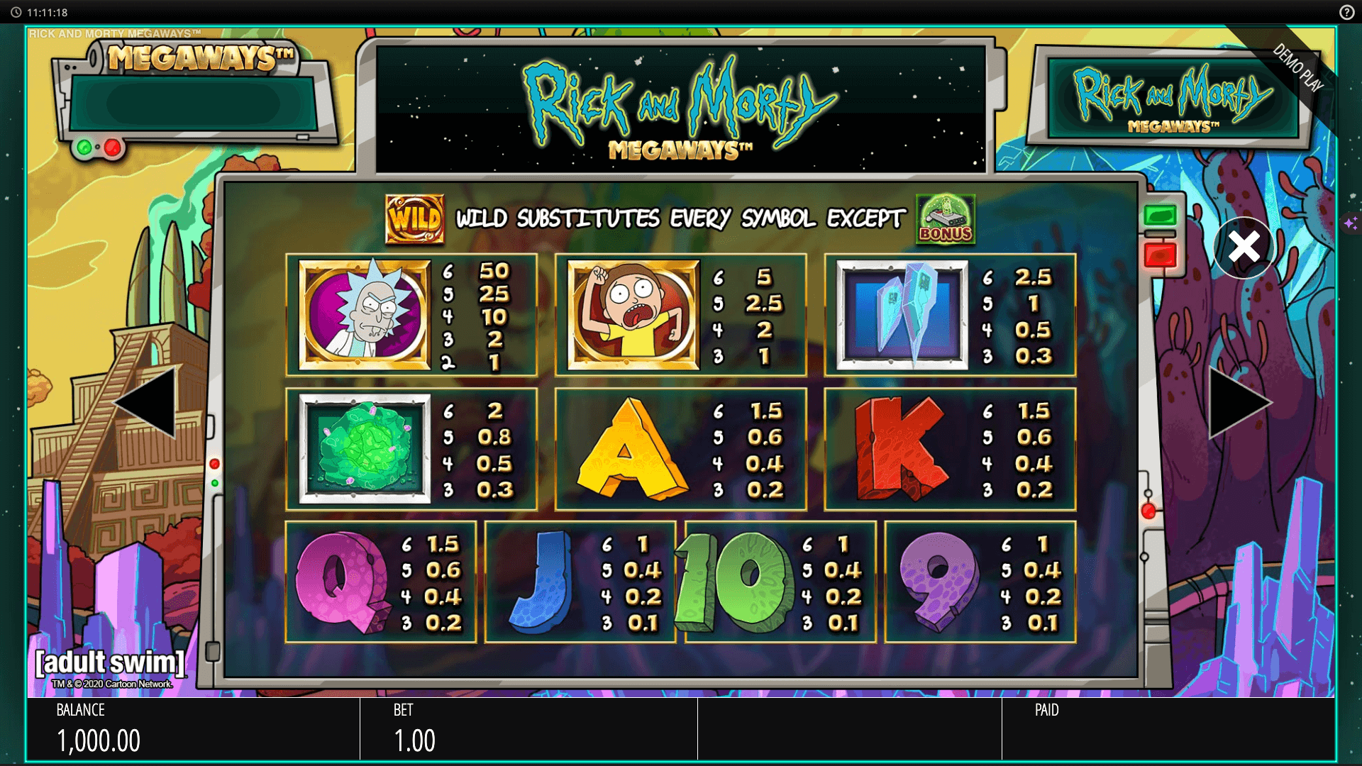 Rick and Morty slot Symbols - UAE Slot - emirates Casino Slot Review 