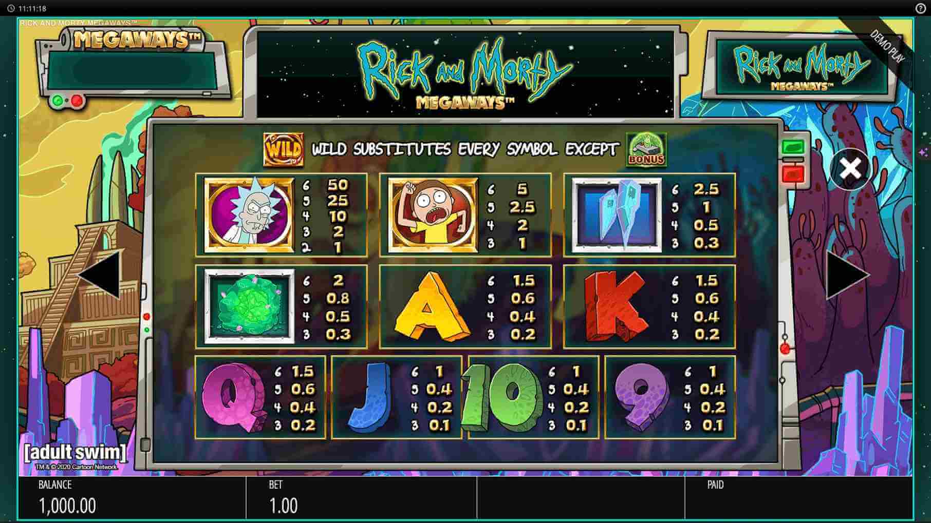 Rick and Morty slot Symbols - UAE Slot - emirates Casino Slot Review