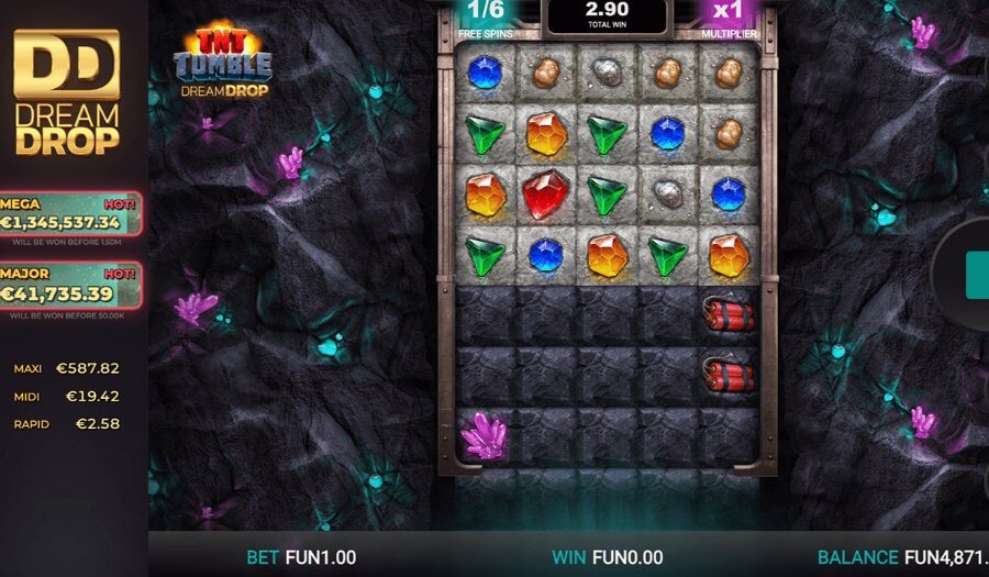 TNT Tumble Dream Drop Explosive Bonus Wins - Emirates Casino Slot Review