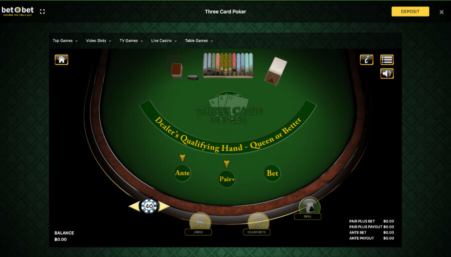 Three Card Poker  - Emirates Casino Poker Guide Live Casino Game Shows - UAE Casinos - Emirates Casino - UAE Casino Guide