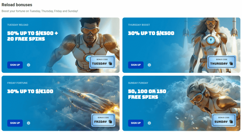 Rocketspin casino reload bonuses uae casinos