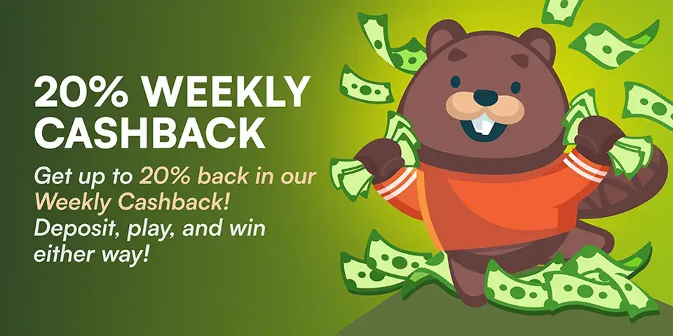 cashback offers at Wild.io 20% weekly cashback