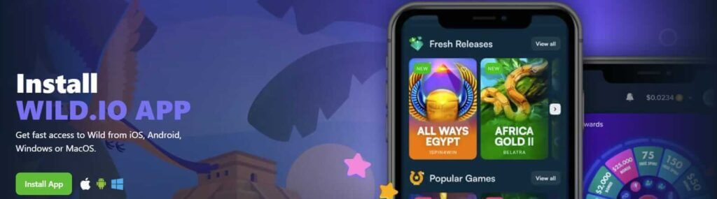 install wild.io casino app