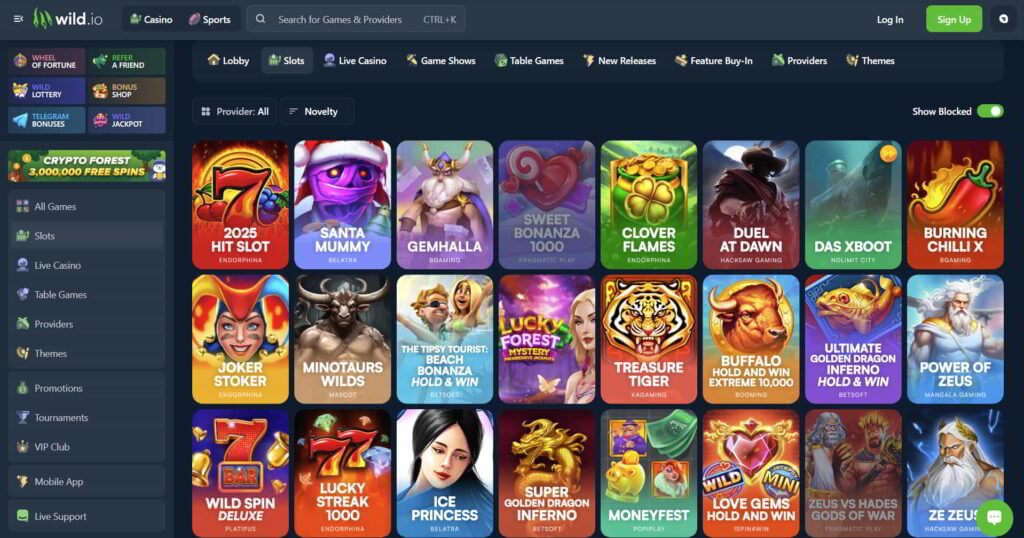 slots games to play at Wild.io