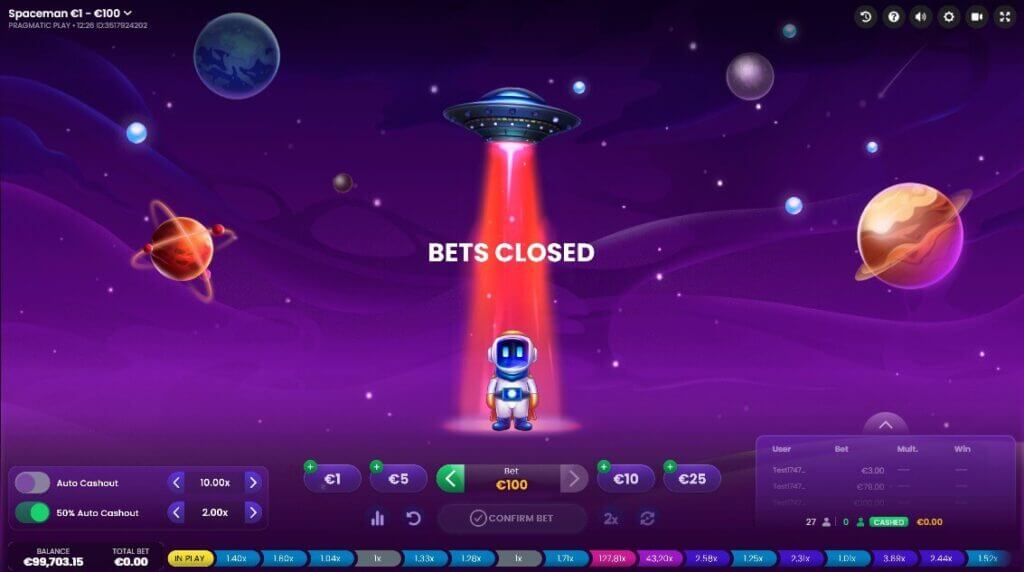 Spaceman game the 50% auto cash-out casino game review UAE