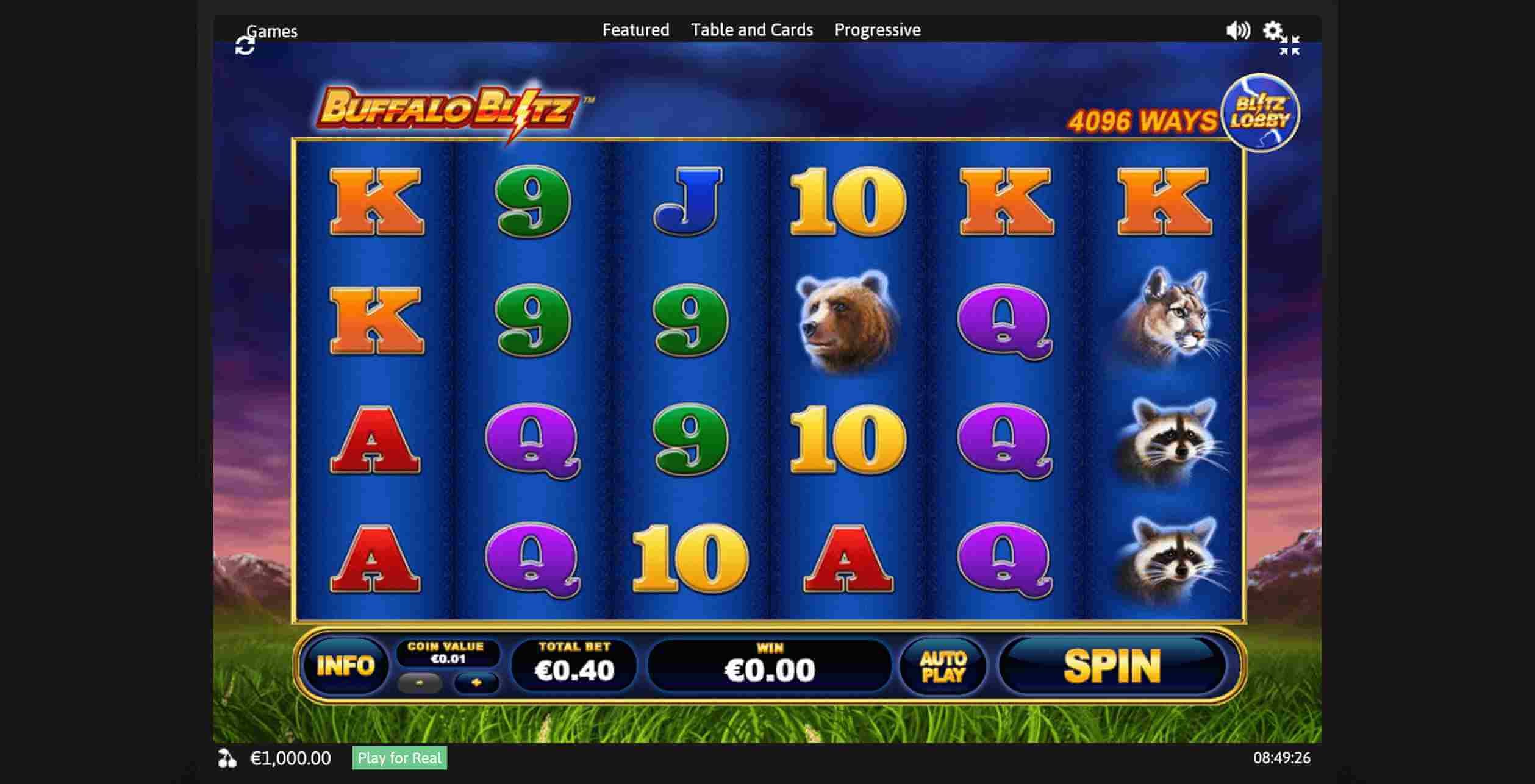 Buffalo Blitz Graphics - Emirates Casino Slot Review