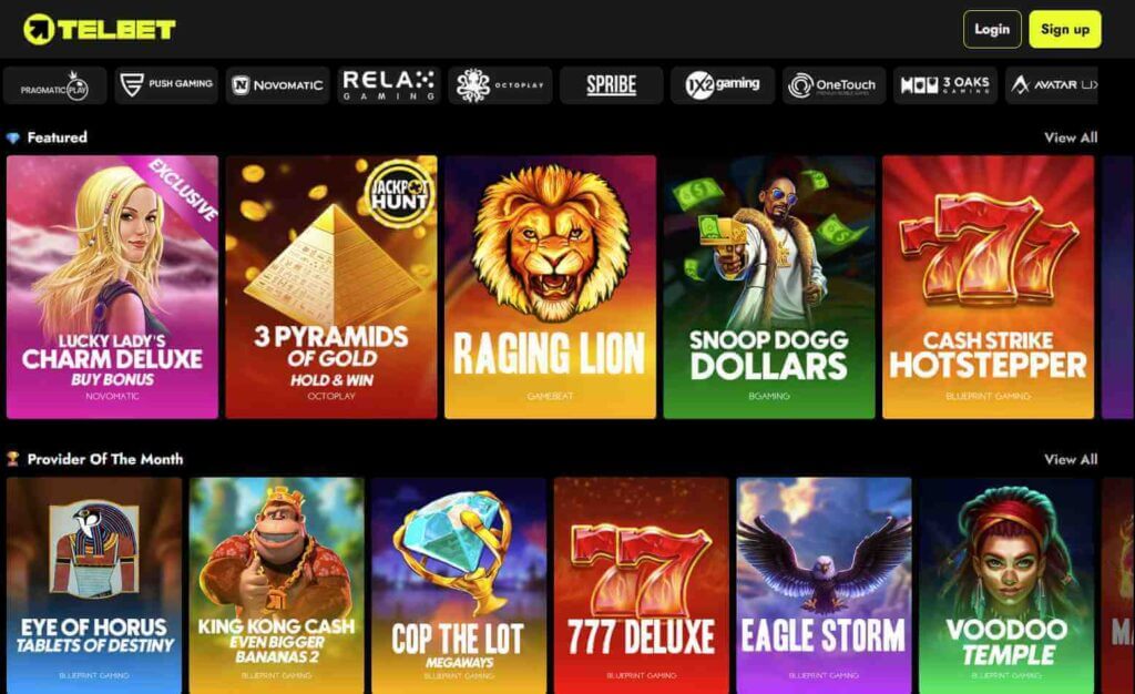 Recommended slots at Telbet for uae players
