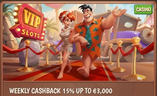 Stonevegas weekly cashback bonus up to €3,000