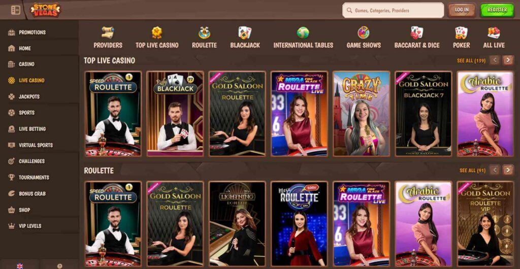 Stonevegas’ live dealer games casino review