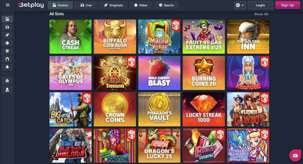 slots games at Betplay UAE casino