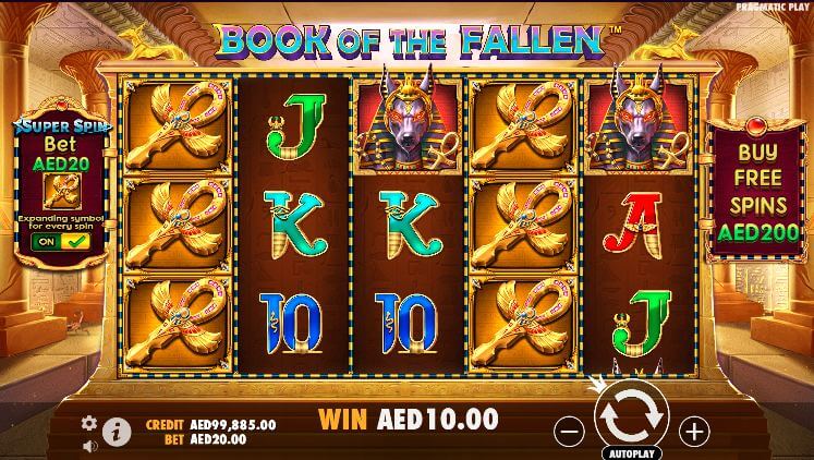 Uae casinos Book of the Fallen slot game review Graphics & Sound