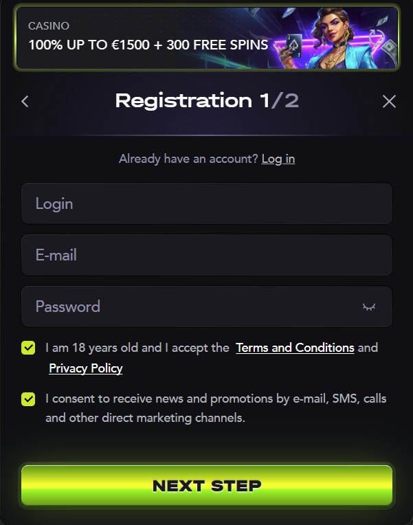 how to register at Madcasino UAE casinos