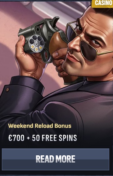 MafiaCasino weekend reload bonus $700 + 50 free spin UAE casinos