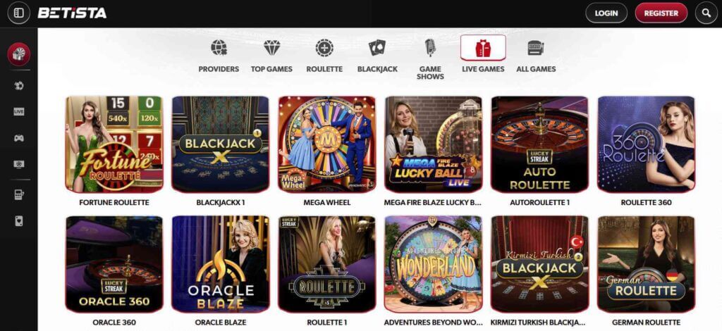 UAE casinos Live dealer titles at Betista