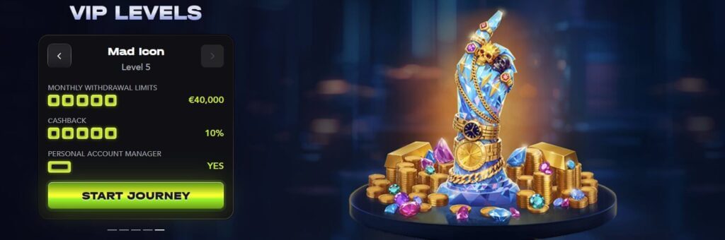 Madcasino’s VIP program Level 5 UAE casinos