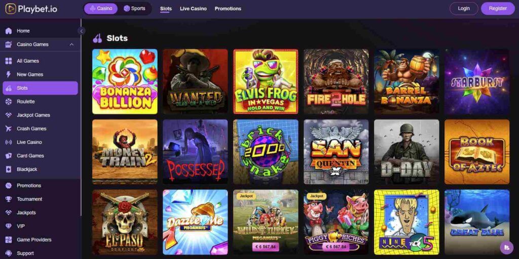UAE casinos the slots at Playbet