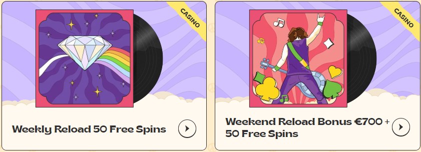 UAE casinos weekly reload 50 free spins + weekend reload 700 + 50 free spins