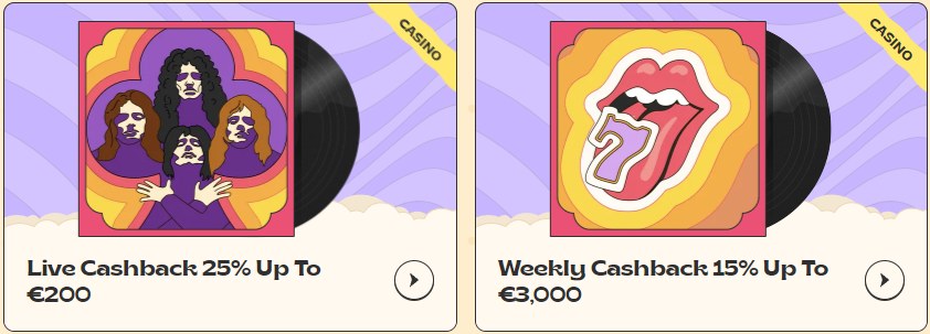 UAE casinos Vinyl Casino cashback bonus Live chashback 25%% up to 200