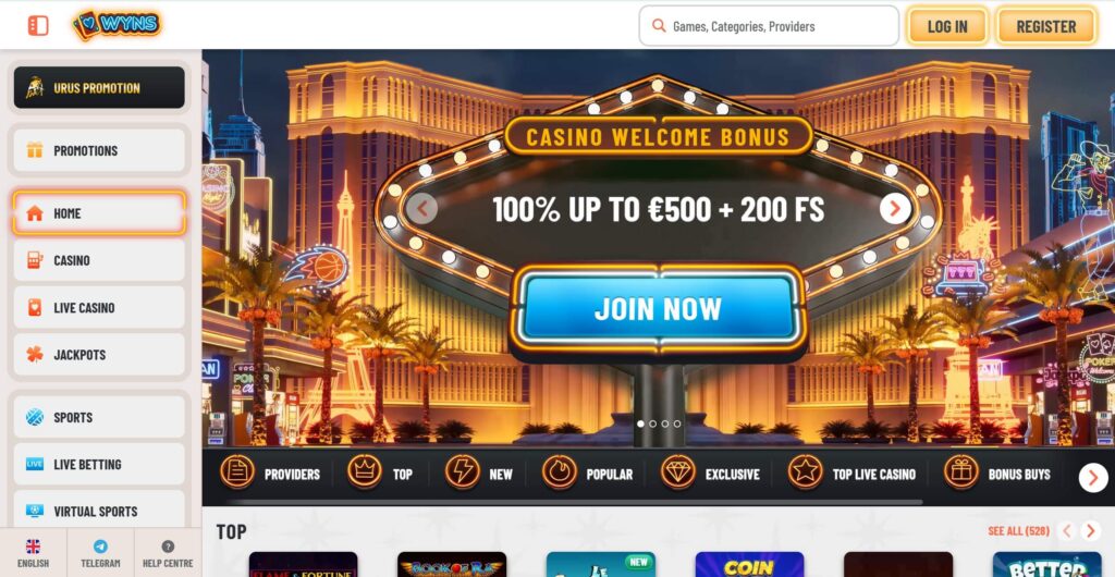 wyns casino preview