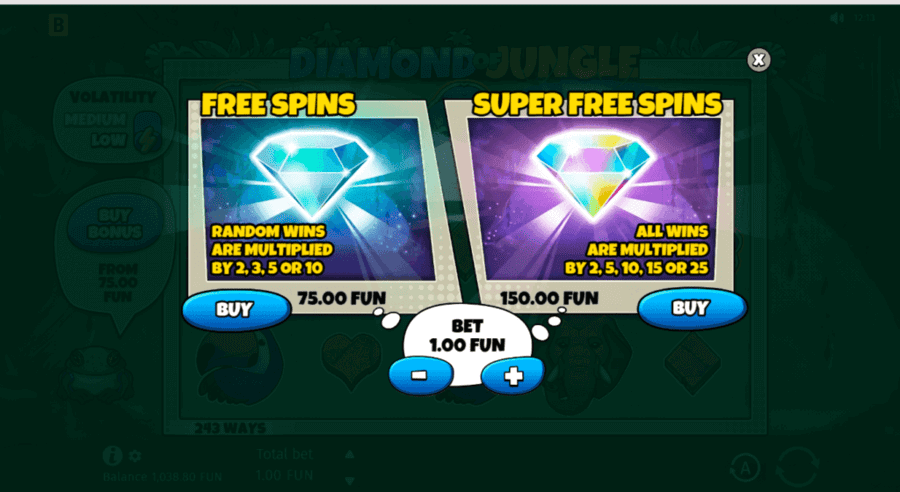diamond of jungle bonus buy